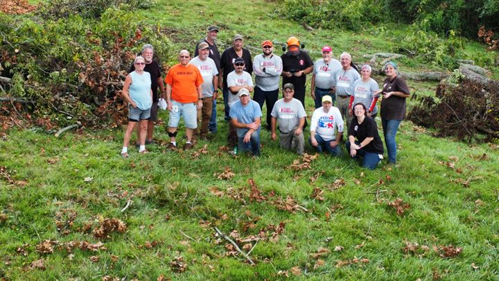 American Regulators and Team Rubicon volunteers together at a deployment